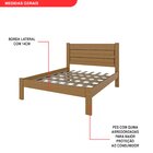 Cama Casal Madeira Maciça Lara  Imbuia