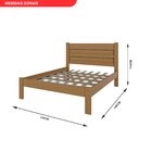 Cama Casal Madeira Maciça Lara  Imbuia