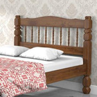 Cama Casal Madeira Maciça Palmo - Castanho