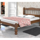 Cama Casal Madeira Maciça Palmo - Castanho