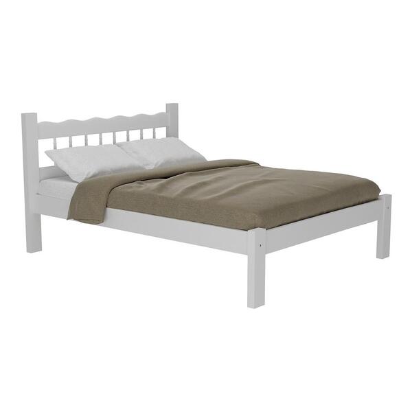 Cama Casal Madeira Maciça Para Colchão 128/138x188cm Capri Mu