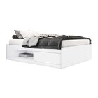 Cama Casal Mdf/mdp Com 2 Gavetas Kiara Branco