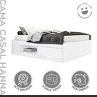 Cama Casal Mdf/mdp Com 2 Gavetas Kiara Branco