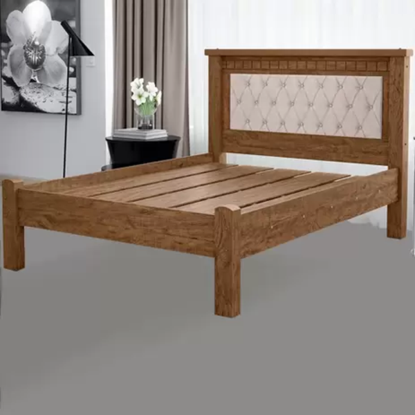 Cama Casal Mega Estofada Estrado E Pés Reforçados Luxo