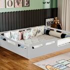 Cama Casal Montessori Cinza