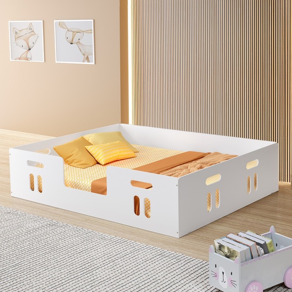 Cama Casal Montessoriana Bella 100% Mdf Branco