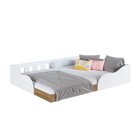Cama Casal Montessoriana Infantil 140 Memphis Branco