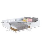 Cama Casal Montessoriana Infantil 140 Memphis Branco