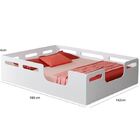 Cama Casal Montessoriana Lika Duas Entradas Espaçosa Branco