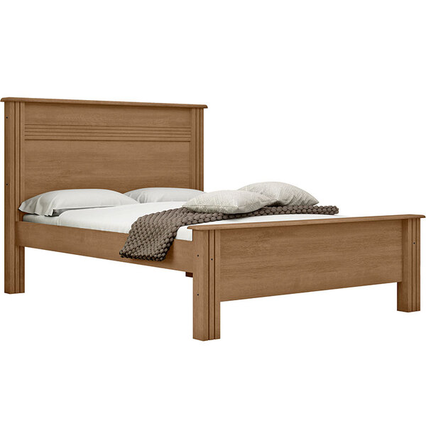Cama Casal Montreal – Móveis Lanza - Noce Bronze