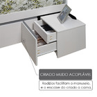 Cama Casal Multi Madeira Maciça Branco Laca