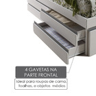 Cama Casal Multi Madeira Maciça Branco Laca