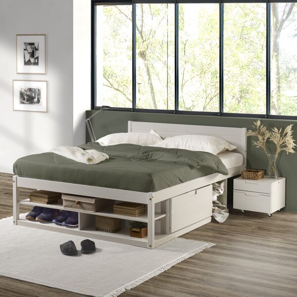 Cama Casal Multifuncional Madeira Maciça Irara Cabecasa Madei