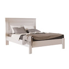 Cama Casal Munique Branco Madeirado Com Estrado Em Mdf - Robe