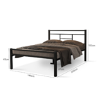 Cama Casal Padrão Aço Ferro Estilo Industrial Quarto Hotel