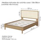 Cama Casal Palhinha Oslo 27055 Pes Madeira 152 Cm Artesano