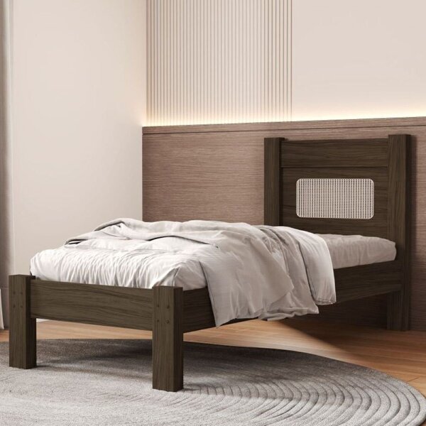 Cama Casal Para Quarto 100% Mdf 95x117x199cm Chocolate