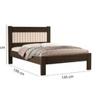 Cama Casal Para Quarto Em Mdf Bela Soft Chocolate