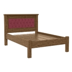 Cama Casal Pernambuco Castanho Com Capitonê Vinho