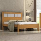 Cama Casal Premium 100% Mdf Cinamomo/off White