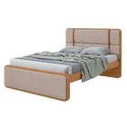 Cama Casal Queen 160cm Leder 171cm X 207cm X 120cm Amêndoa Cl