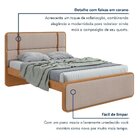 Cama Casal Queen 160cm Leder 171cm X 207cm X 120cm Amêndoa Cl