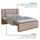 Cama Casal Queen 160cm Leder 171cm X 207cm X 120cm Frassino
