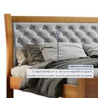 Cama Casal Queen 160cm Vivare Amêndoa Mel/veludo Cinza Claro