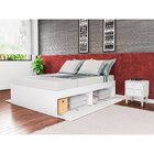 Cama Casal Queen Com 4 Portas Tokio  Branco
