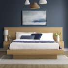 Cama Casal/queen Com Cabeceira E Mesa De Apoio Samambaia Cabe