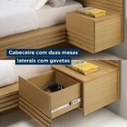 Cama Casal/queen Com Cabeceira E Mesa De Apoio Samambaia Cabe
