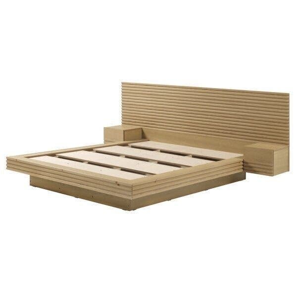 Cama Casal/queen Com Cabeceira E Mesa De Apoio Samambaia Cabecasa