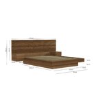 Cama Casal/queen Com Cabeceira E Mesa De Apoio Samambaia Cabe