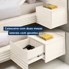 Cama Casal/queen Com Cabeceira E Mesa De Apoio Samambaia Cabe