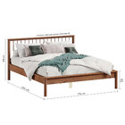 Cama Casal Queen De Madeira Maciça Moderna Apoana Castanho