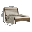 Cama Casal Queen Esmeralda Plus D'doro Móveis - Ypê Off D'dor