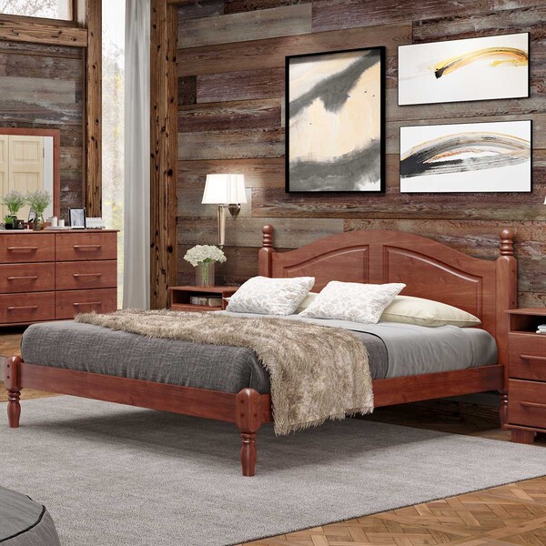 Cama Casal Queen Linha Ouro Imbuia Para Colchão 1 58x1 98 Mad