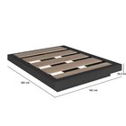 Cama Casal Queen Suspensa 140/160 Zurique Grafite