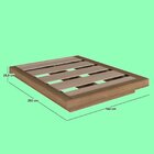 Cama Casal Queen Suspensa, Cabeceira E Mesas De Apoio 140/160