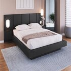 Cama Casal Queen Suspensa, Cabeceira E Mesas De Apoio 140/160