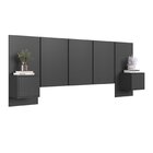 Cama Casal Queen Suspensa, Cabeceira E Mesas De Apoio 140/160