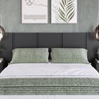 Cama Casal Queen Suspensa, Cabeceira E Mesas De Apoio 140/160