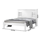 Cama Casal Raissa Branco com Colchão