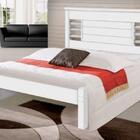 Cama Casal Raissa Branco com Colchão
