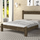 Cama Casal Raissa Castanho Off White Detalhe Castanho