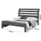 Cama Casal Rebeca 1,40 Atraente - Castanho