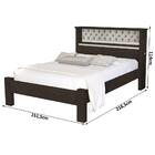 Cama Casal Reforçada Com Capitonê E Baú Basoto Ivy Teka Off W