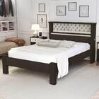 Cama Casal Reforçada Com Capitonê E Baú Basoto Ivy Teka Off W
