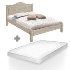 Cama Casal Resistente Mdf Siena Ártico Carmolar Com Colchão C