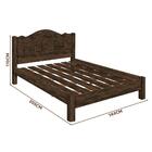 Cama Casal Resistente Mdf Siena Nogal Carmolar Com Colchão Ga